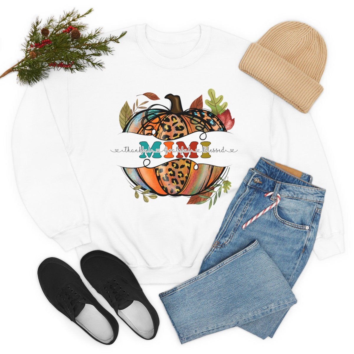 Mimi Thanksgiving Unisex Heavy Blend Crewneck Sweatshirt