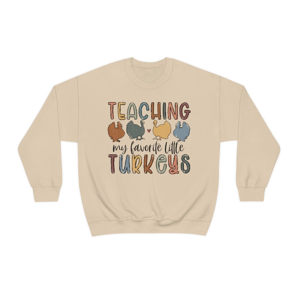 Teacher, Thanksgiving Unisex Heavy Blend Crewneck Sweatshirt