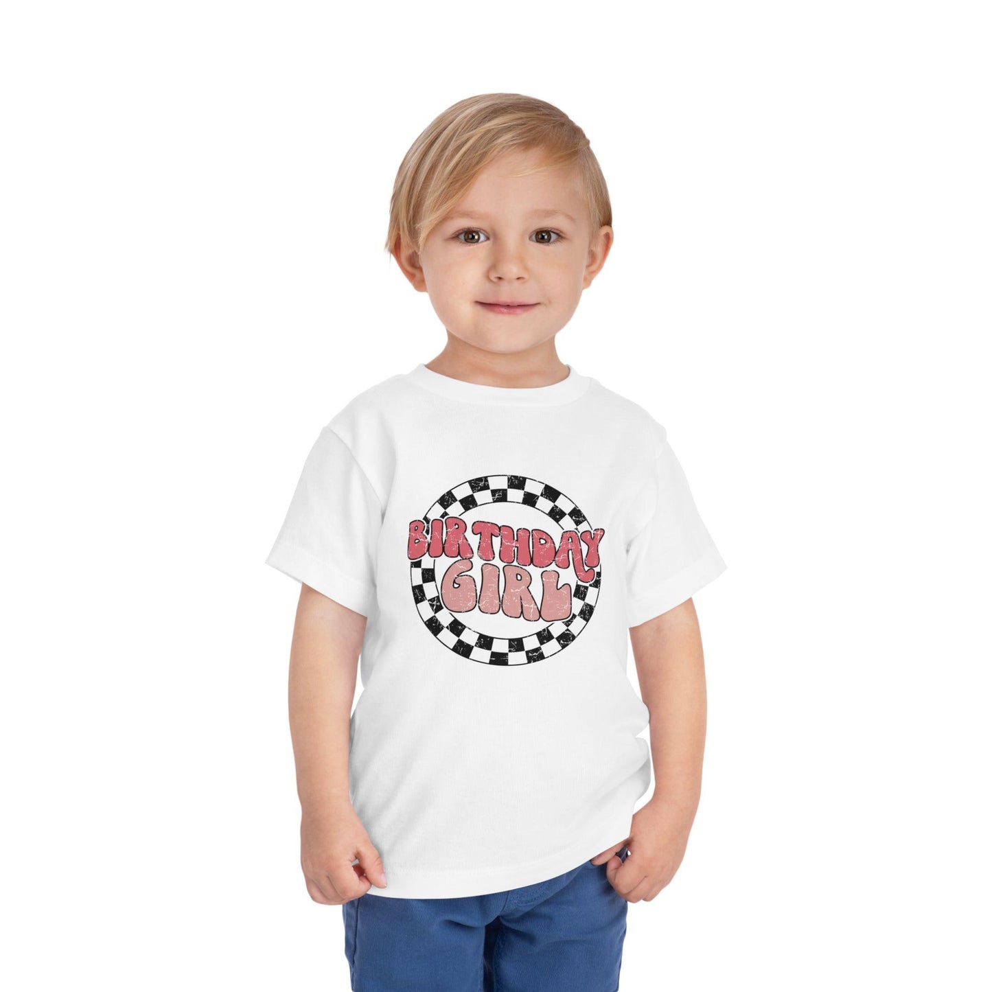 Birthday Girl Toddler Tee, Retro Party Shirt