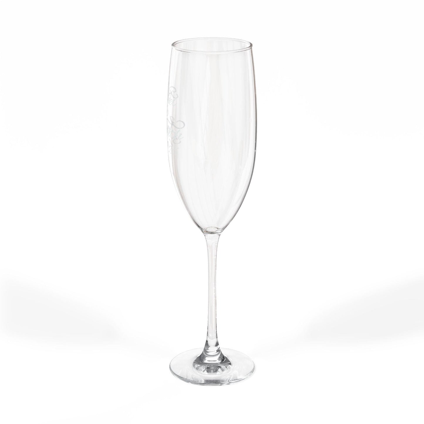 Bride and groom engraved Champagne Glass 8oz | Wedding Flute, Personalized Bridal Stemware