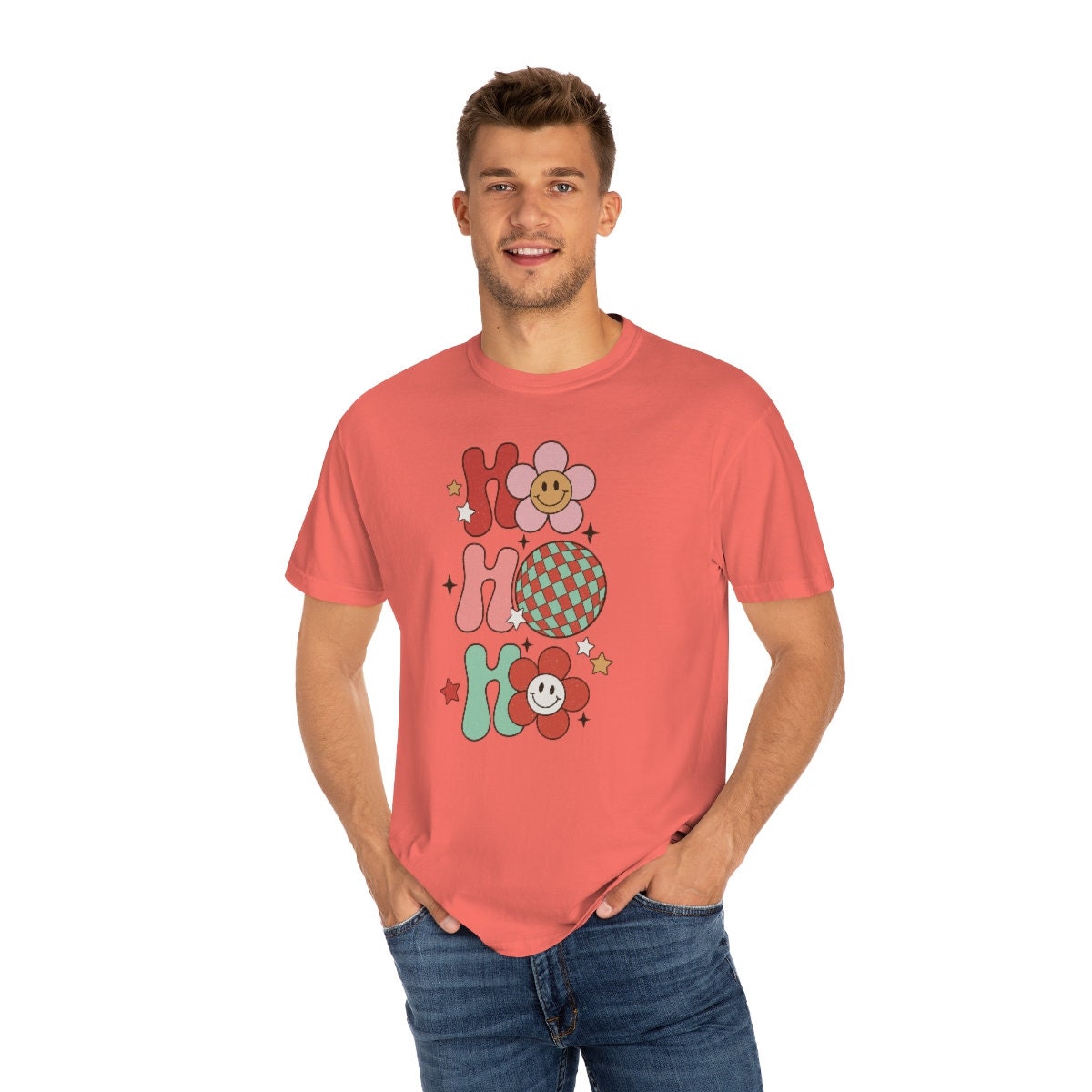 Comfort Colors Ho Ho Ho Christmas Unisex Garment-Dyed T-shirt