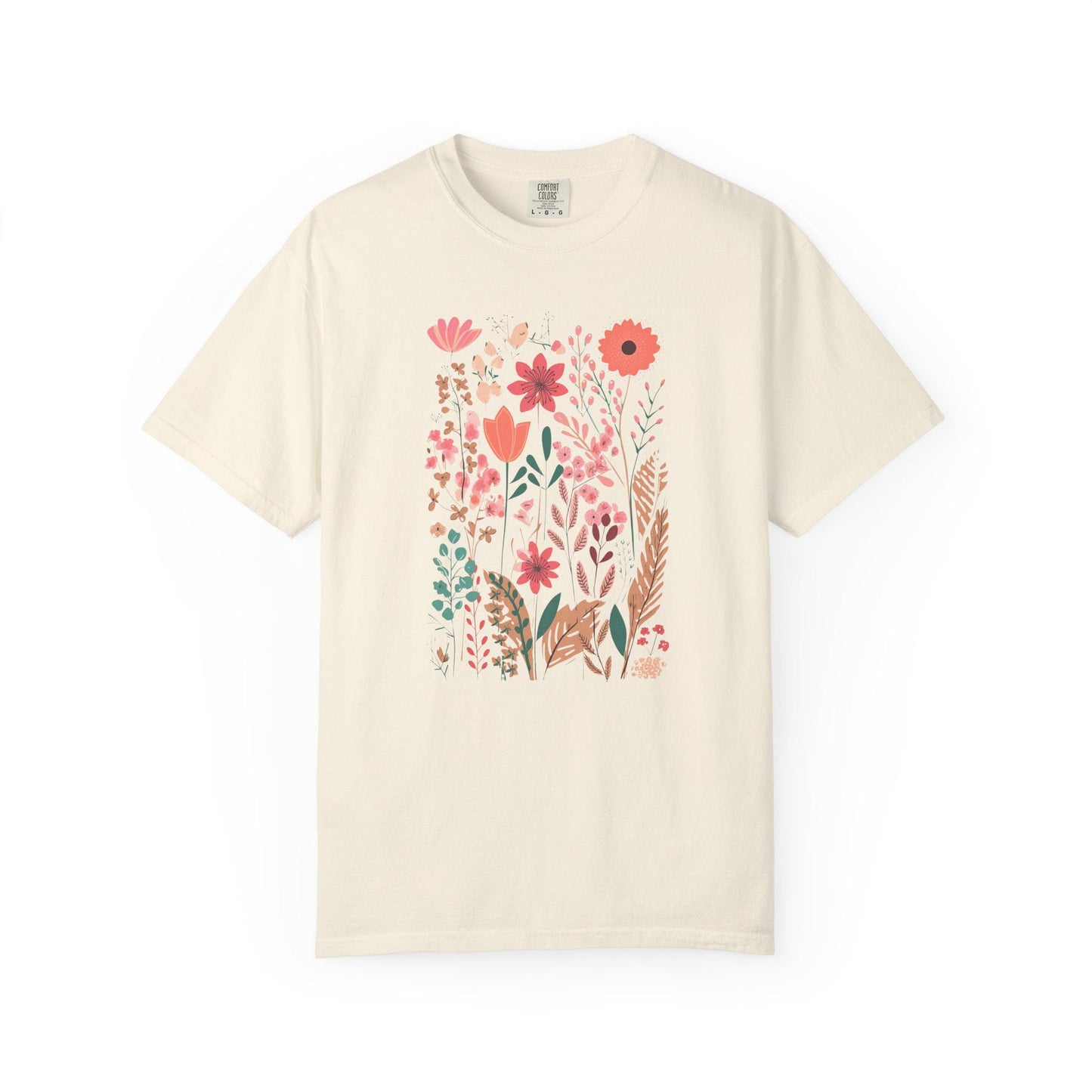 Pastel Wild flower Unisex Garment-Dyed T-shirt