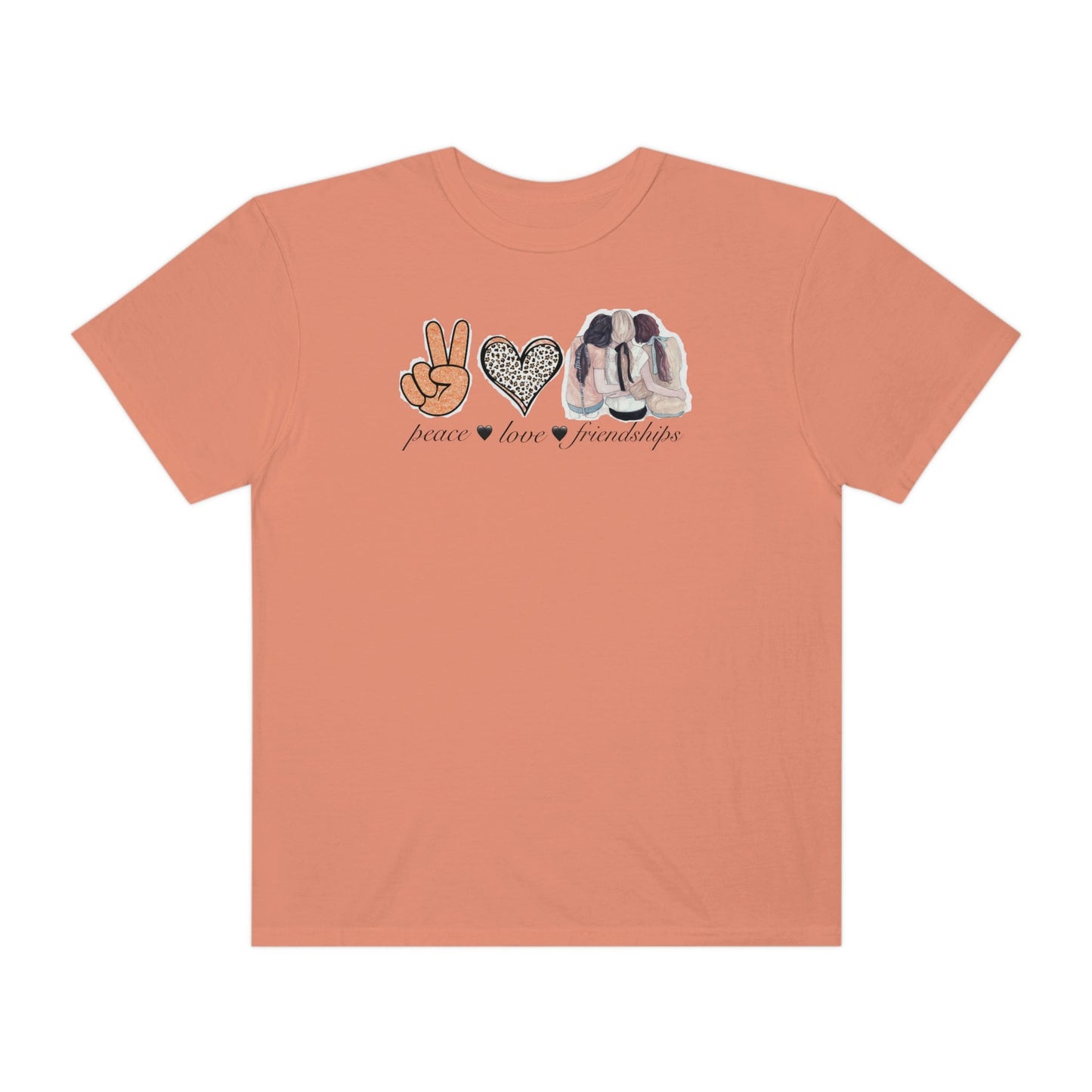 Peace, Love, Friendship, Brides Maid, Bride, Sorority, Unisex Garment-Dyed T-shirt