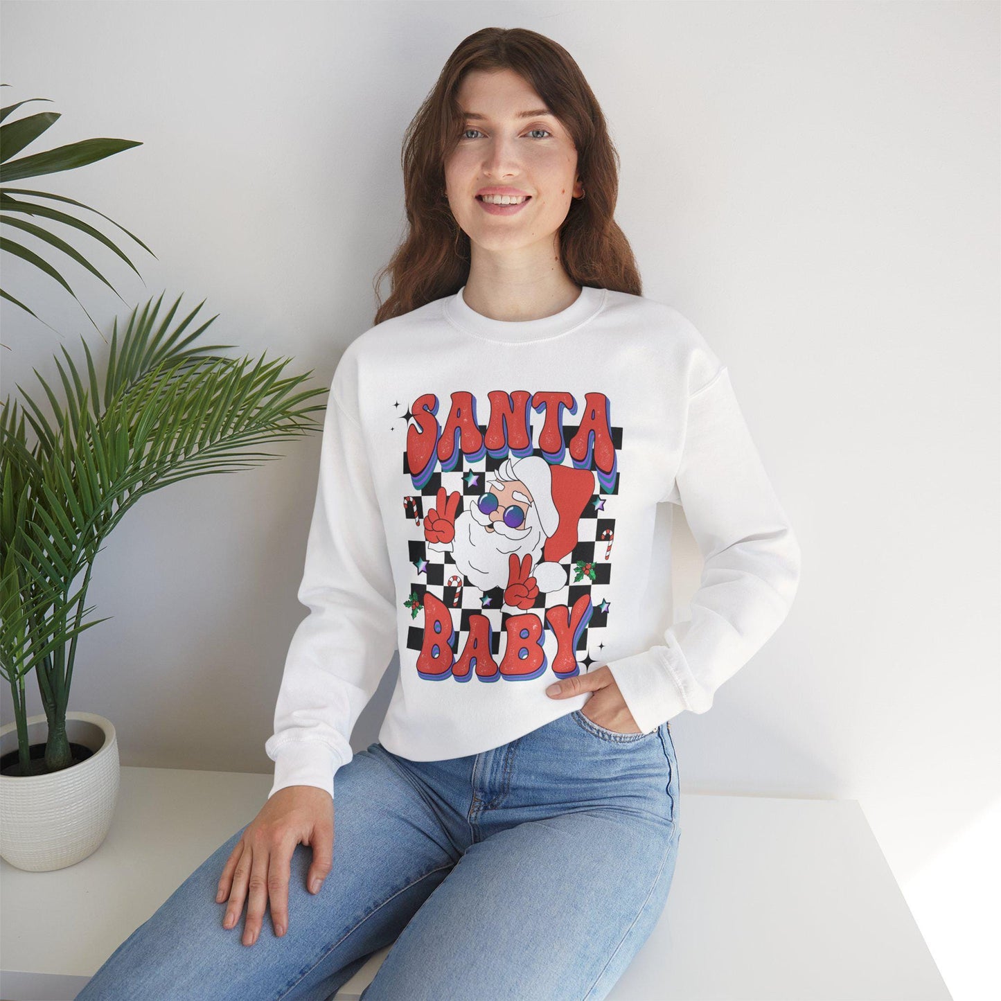 Groovy Santa Christmas Sweatshirt, Retro Holiday Shirt
