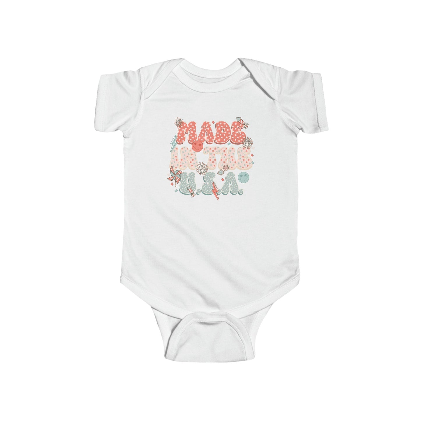 4th of July, Independence day, Infant Fine Jersey Bodysuit
