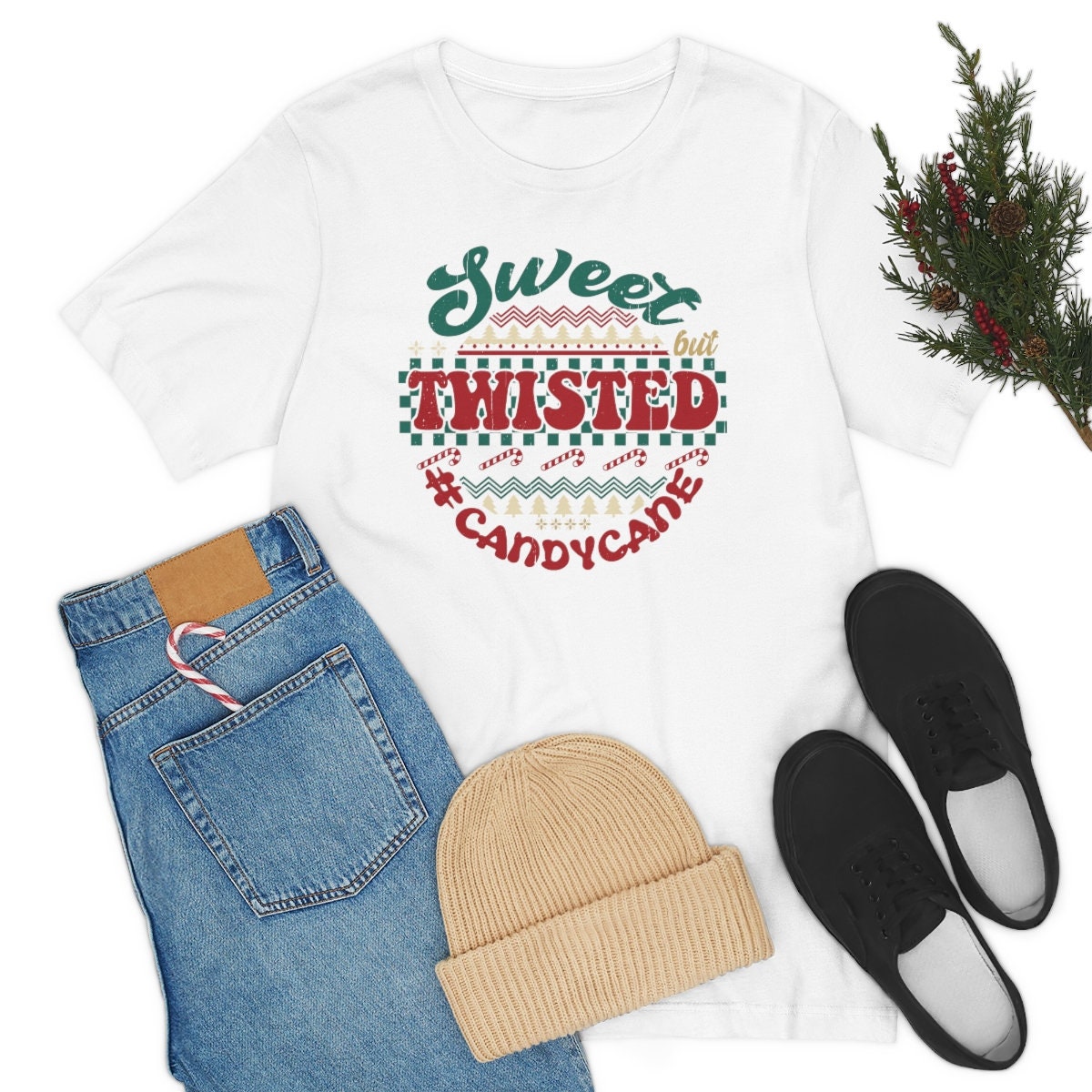 Sweet but twisted Funny Christmas Unisex Jersey Short Sleeve Tee