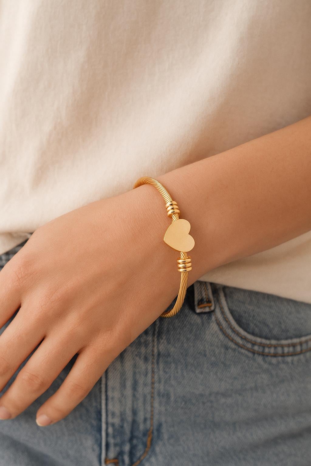 Personalized, Engraved Heart Cuff Bracelet | Personalized Engraving Jewelry, Christmas Gift