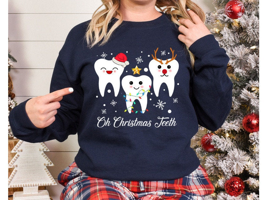 Christmas Dental Shirts Unisex Heavy Blend Crewneck Sweatshirt