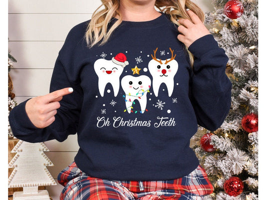 Christmas Dental Shirts Unisex Heavy Blend Crewneck Sweatshirt