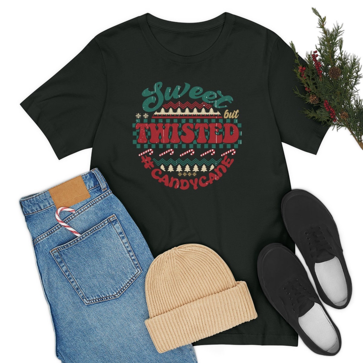 Sweet but twisted Funny Christmas Unisex Jersey Short Sleeve Tee