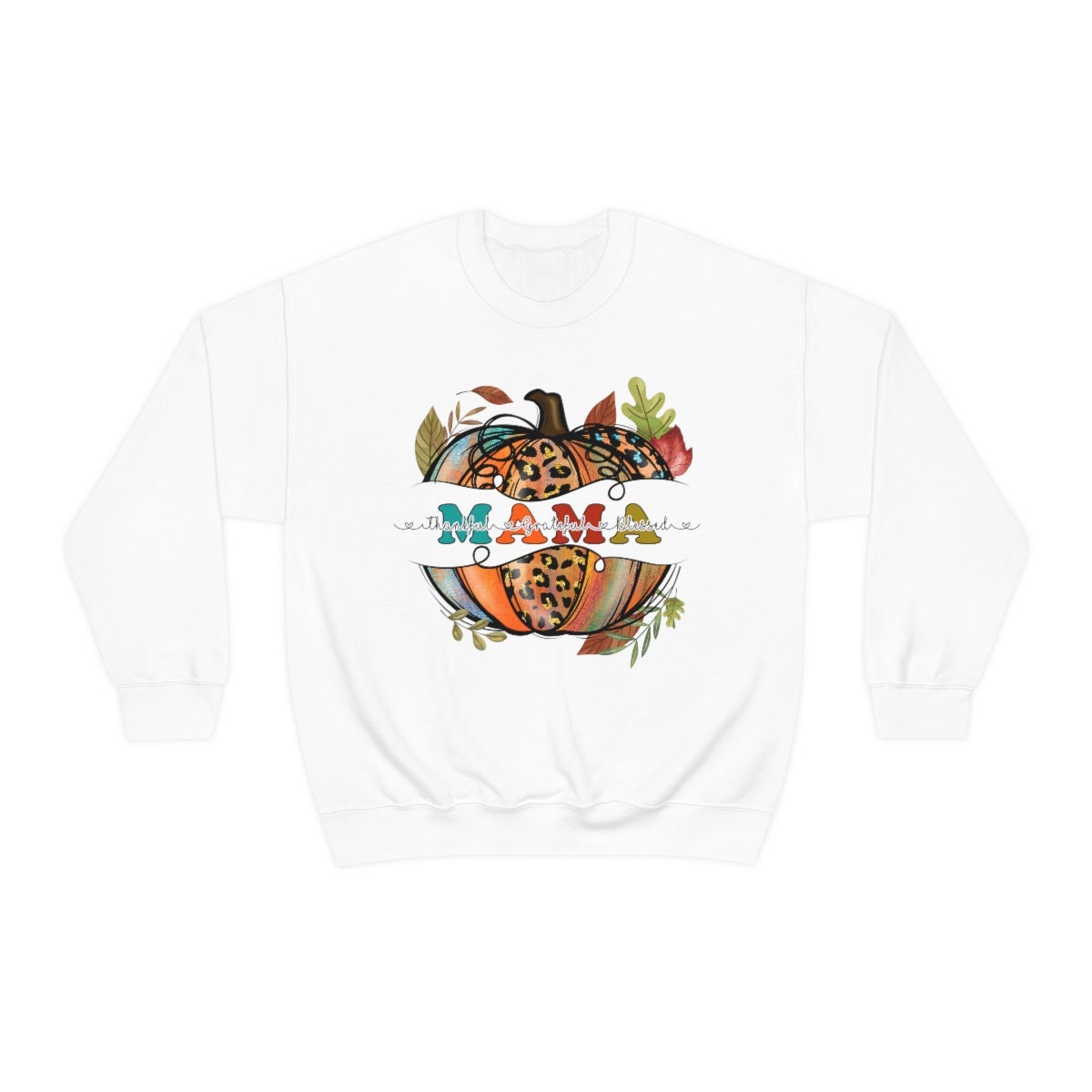 Mama, Thanksgiving Unisex Heavy Blend Crewneck Sweatshirt