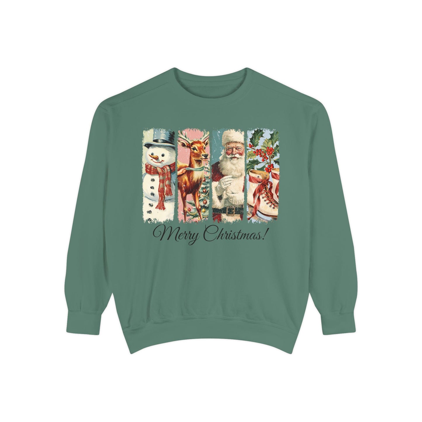 Retro Christmas Sweatshirt, Vintage Christmas Shirt, Santa Claus Shirt, Christmas Snowman Shirt, Christmas Tree Shirt, Merry Christmas Shirt