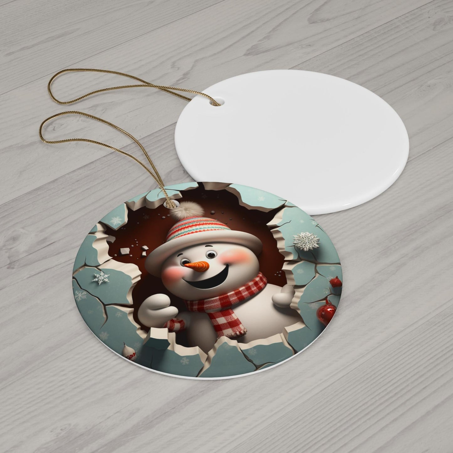 Christmas ornament, 3d ceramic ornament, Christmas gift, stocking stuffer Glass Ornament, Ceramic Ornament
