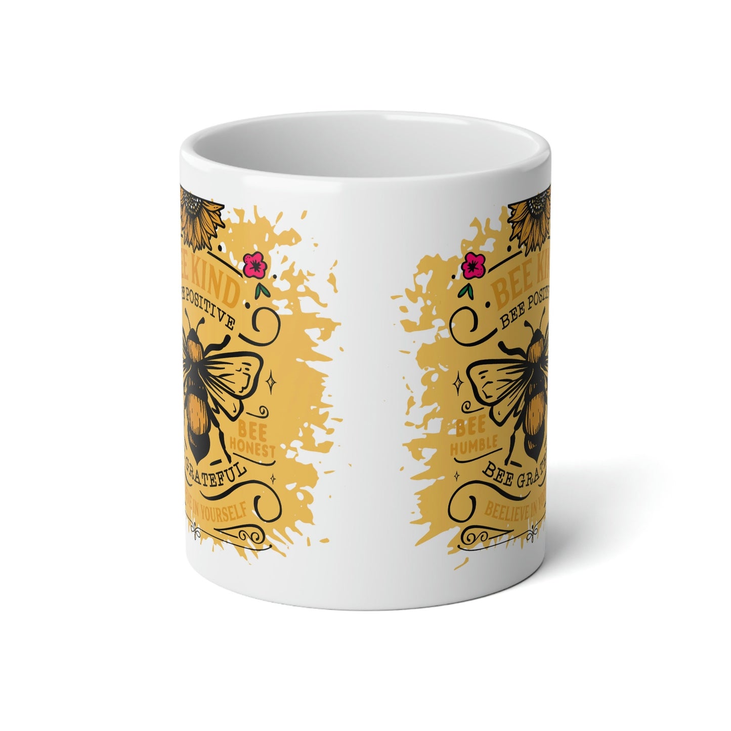 Be Kind Mug, Bumble Bee Mug, Inspirational mug, Jumbo Mug, 20oz