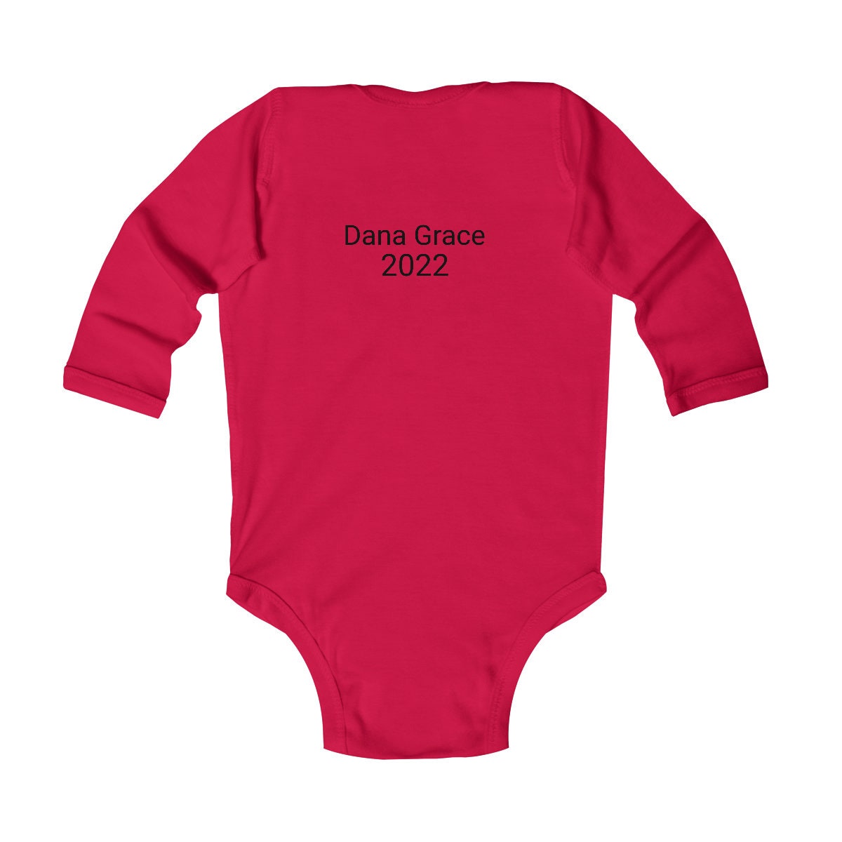 Personalized First Christmas 2022 Footprints Infant Long Sleeve Bodysuit