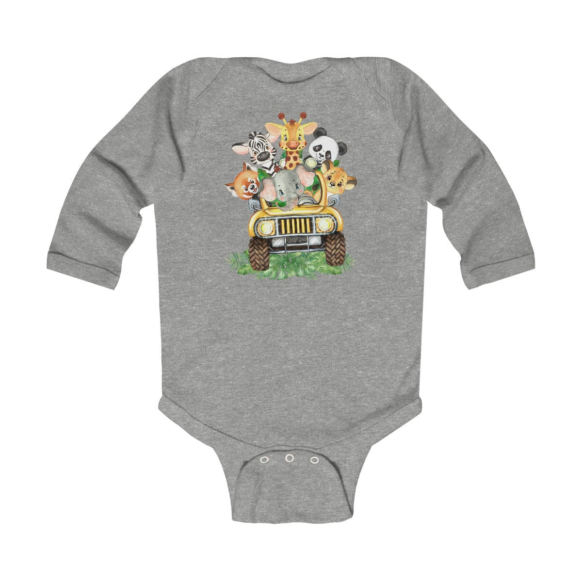 Animal Safari Infant Long Sleeve Bodysuit