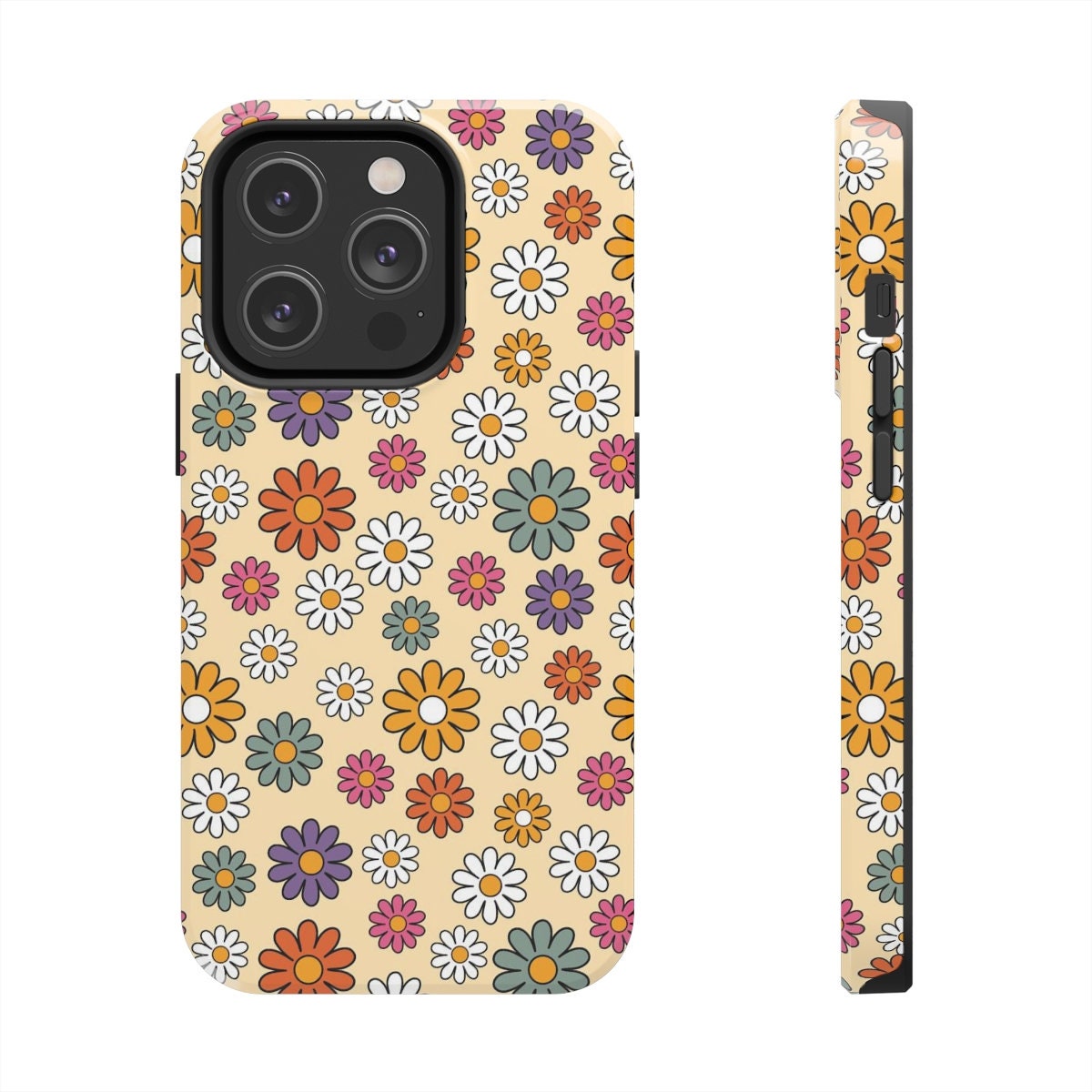 Retro Flower Tough Phone Cases, Case-Mate