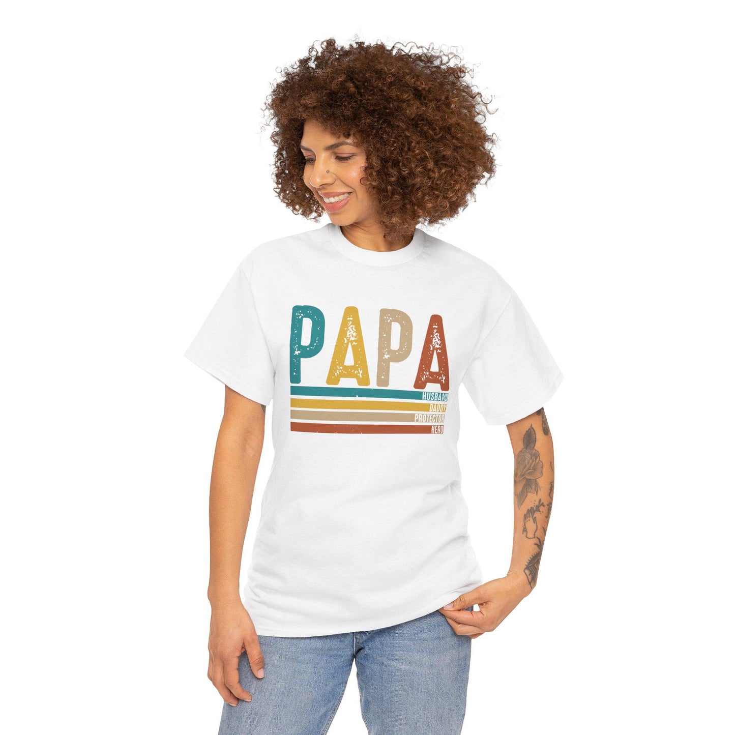Papa, Fathers Day Unisex Heavy Cotton Tee Unisex Heavy Cotton Tee