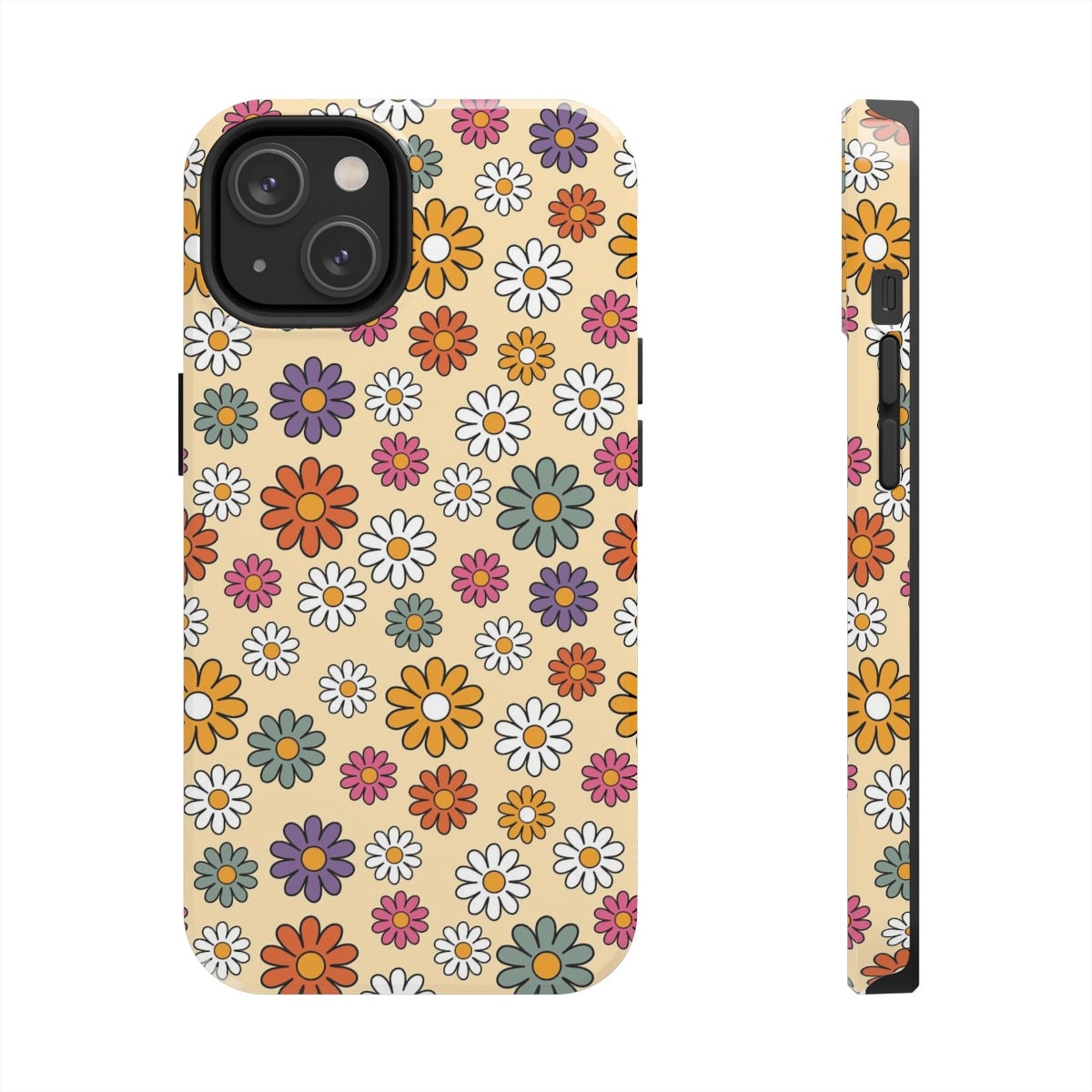 Retro Flower Tough Phone Cases, Case-Mate