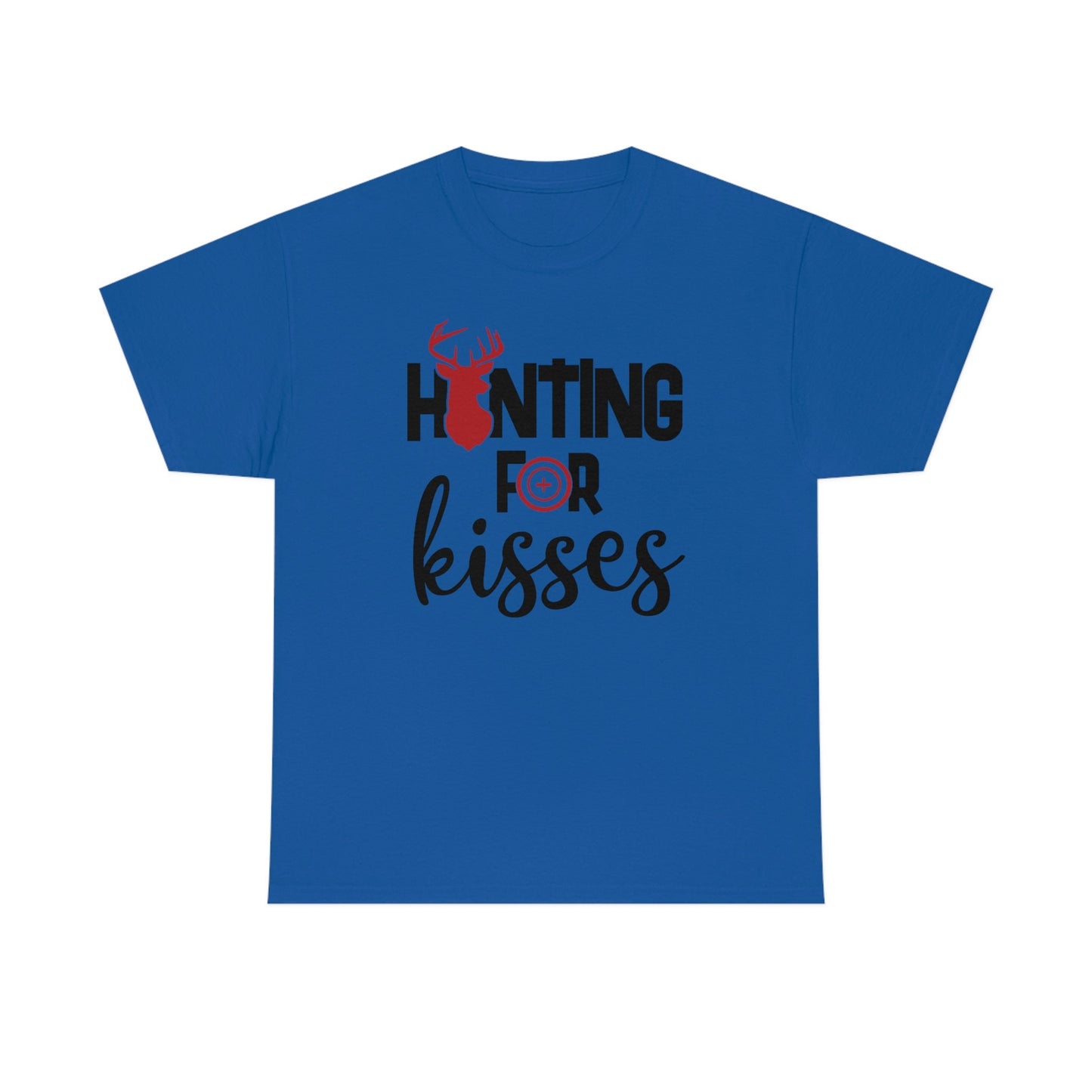 Hunting for Kisses, Hunting for kisses funny shirt, Valentines day Tee, Boy Valentine Tee, Girl Valentine, Unisex Heavy Cotton Tee