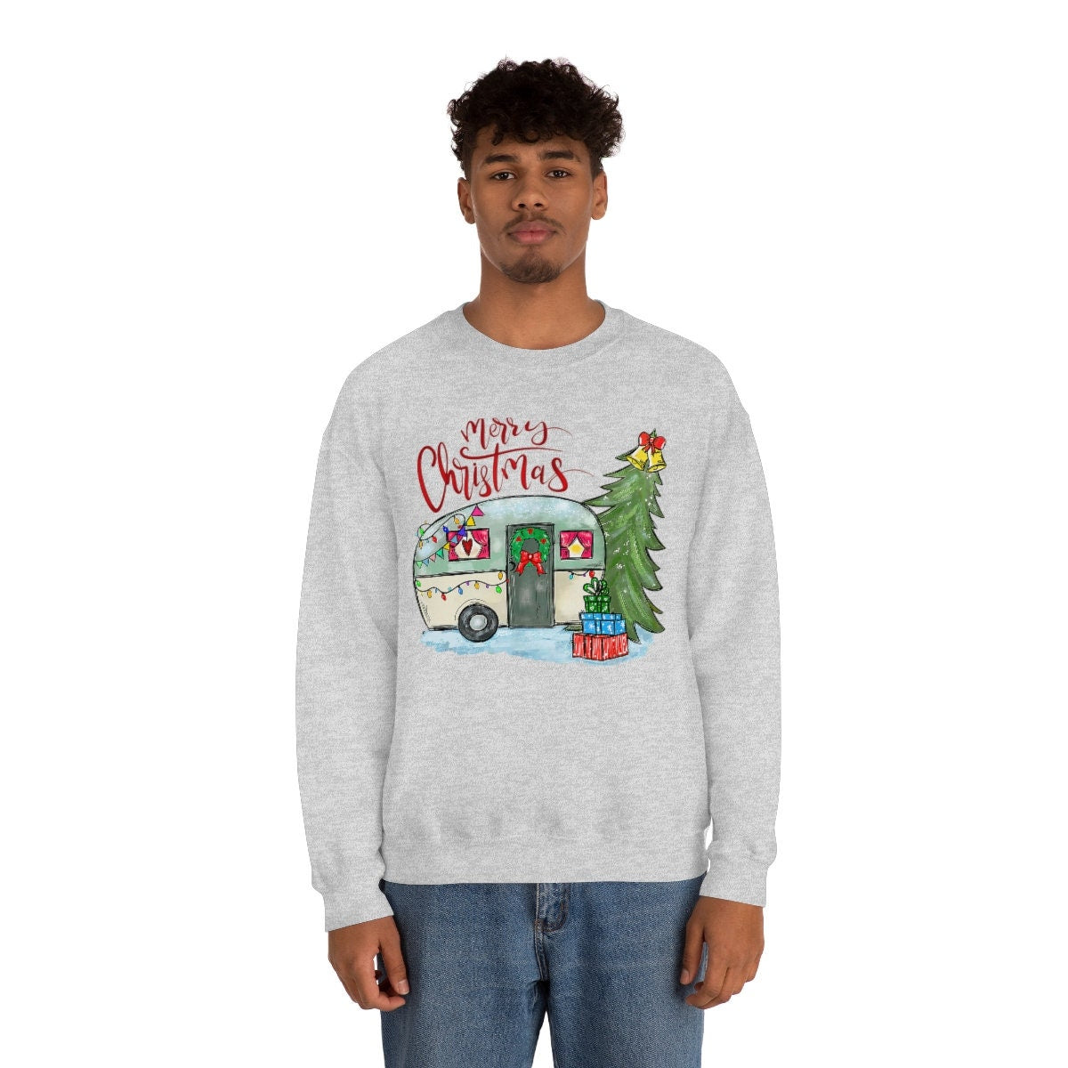 Camping , Merry Christmas Unisex Heavy Blend Crewneck Sweatshirt
