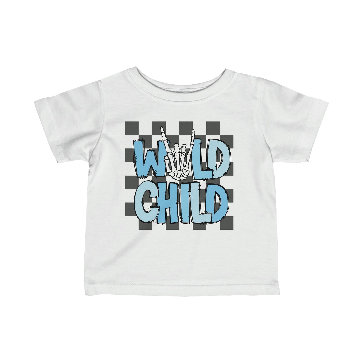 wild child, skeleton, Infant Fine Jersey Tee