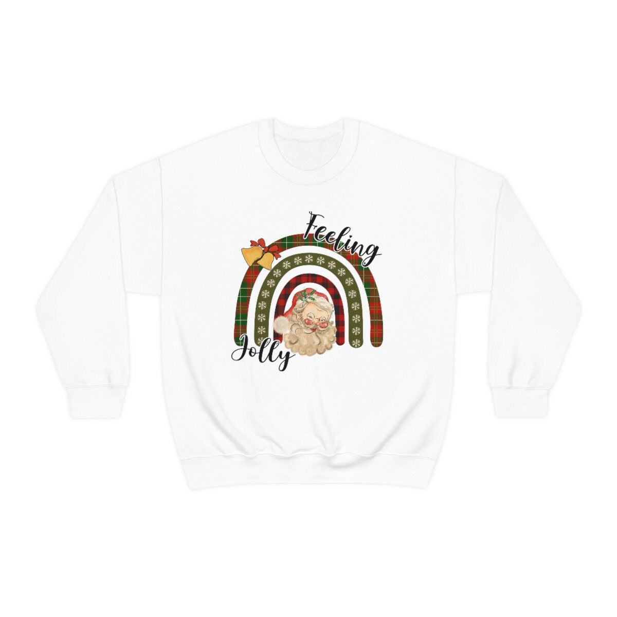 Retro, Santa, Feeling Jolly, Festive Unisex Heavy Blend Crewneck Sweatshirt