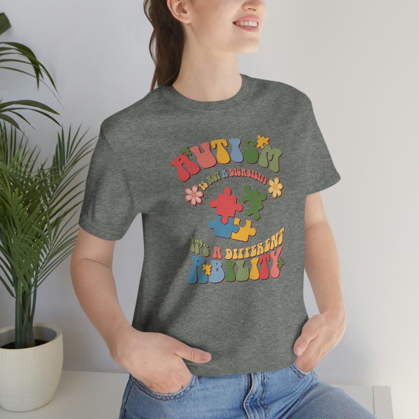 Autism, Autism Awareness, Unisex Jersey Short Sleeve Tee