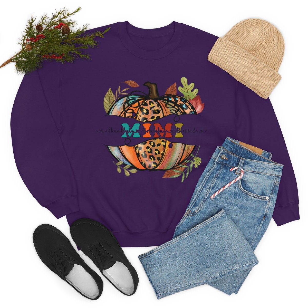 Mimi Thanksgiving Unisex Heavy Blend Crewneck Sweatshirt