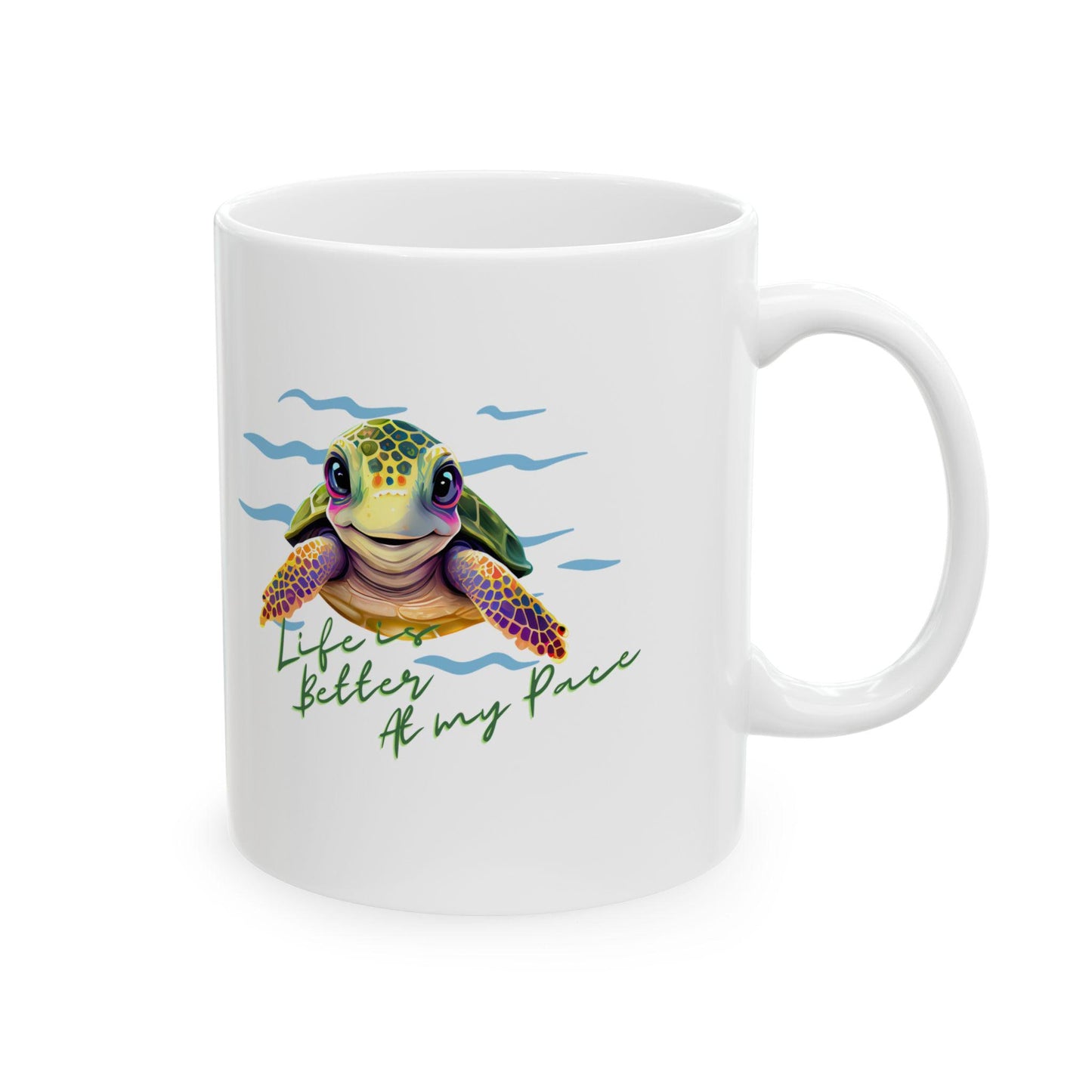 Sea Turtle Ceramic Mug, Under the Sea Design (11oz)